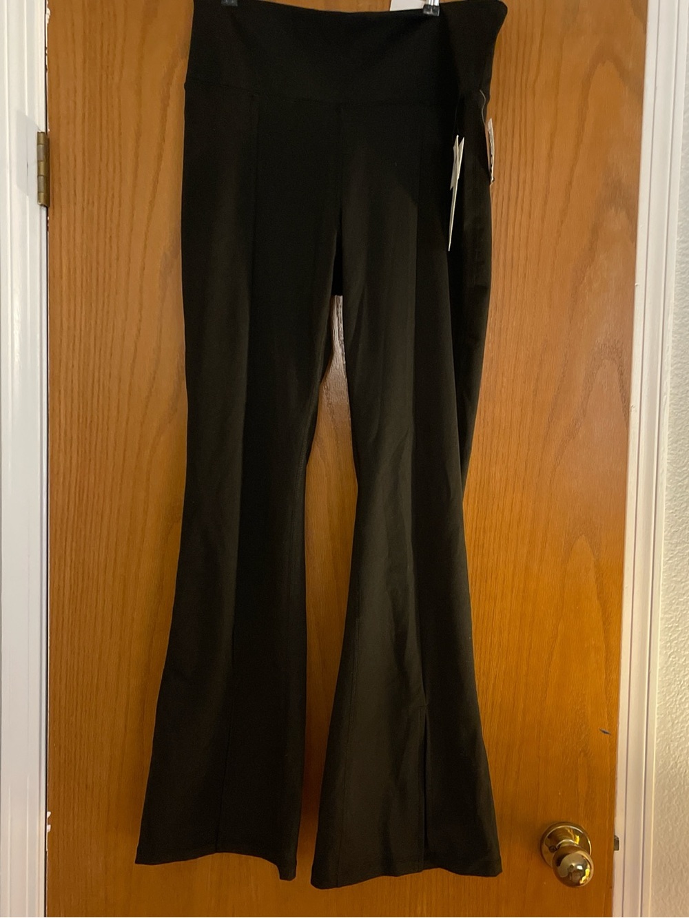 Source Unknown Black High-Waist Flared Leggings